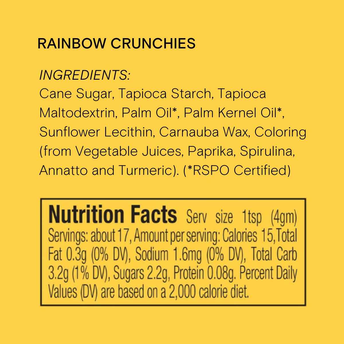 Supernatural Rainbow Crunchies Natural Sprinkles, 3 oz