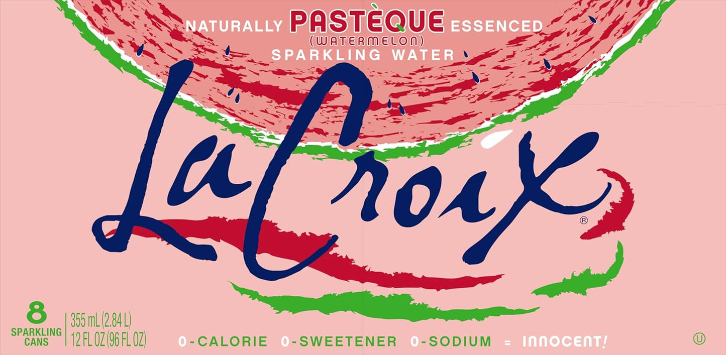 LaCroix Watermelon Sparkling Water, 8 Count