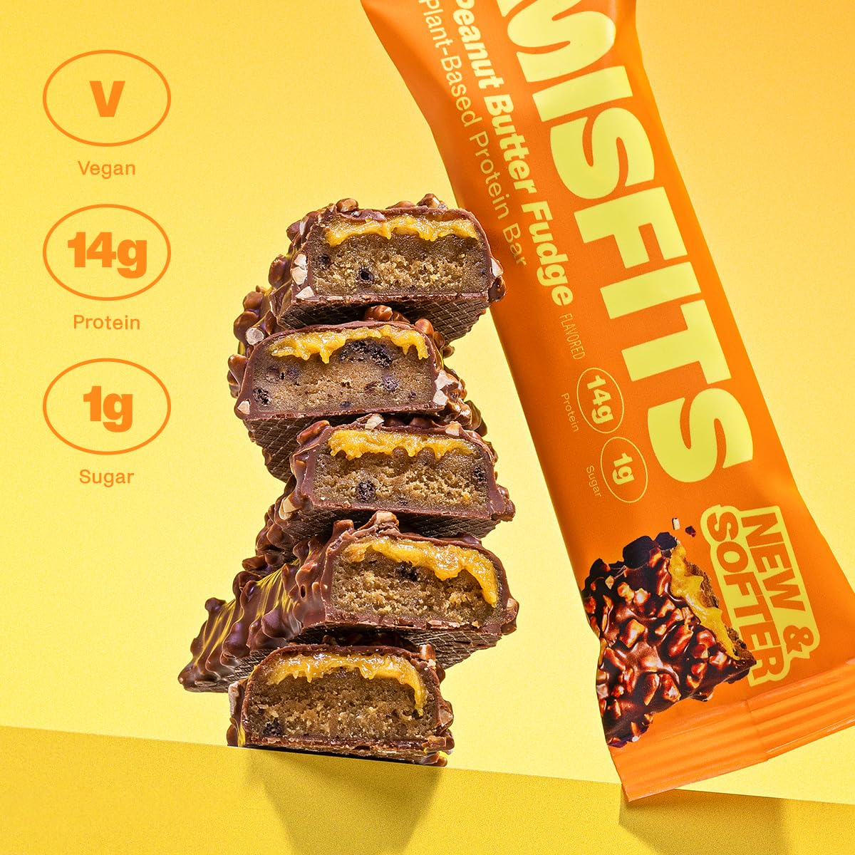 Misfits Peanut Butter Fudge Protein Bar