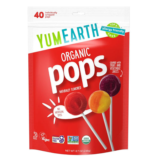 YumEarth Organic Pops, Assorted Flavors, 8.5 oz, 40 pops