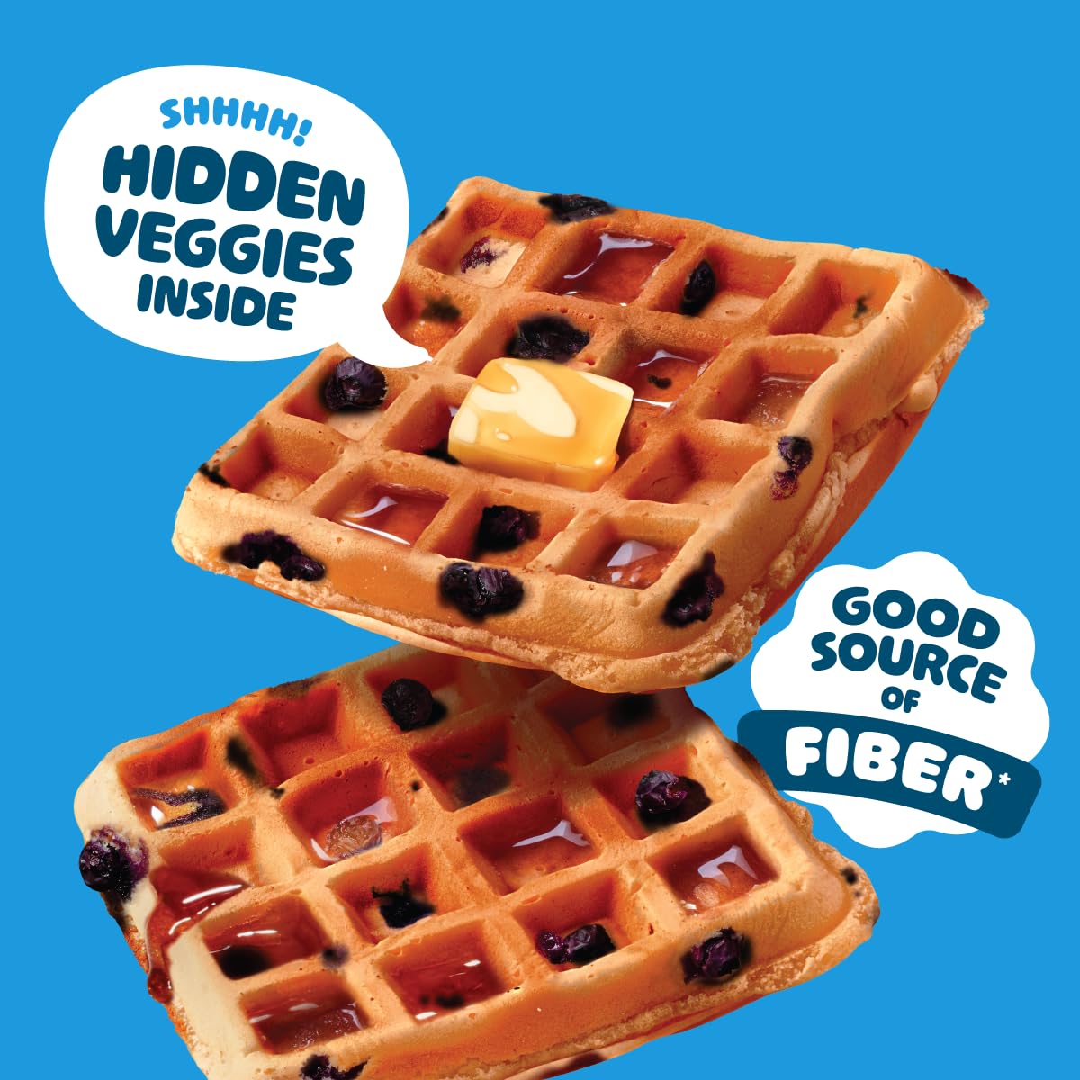 Evergreen Thick & Fluffy Blueberry Waffles, 4 count