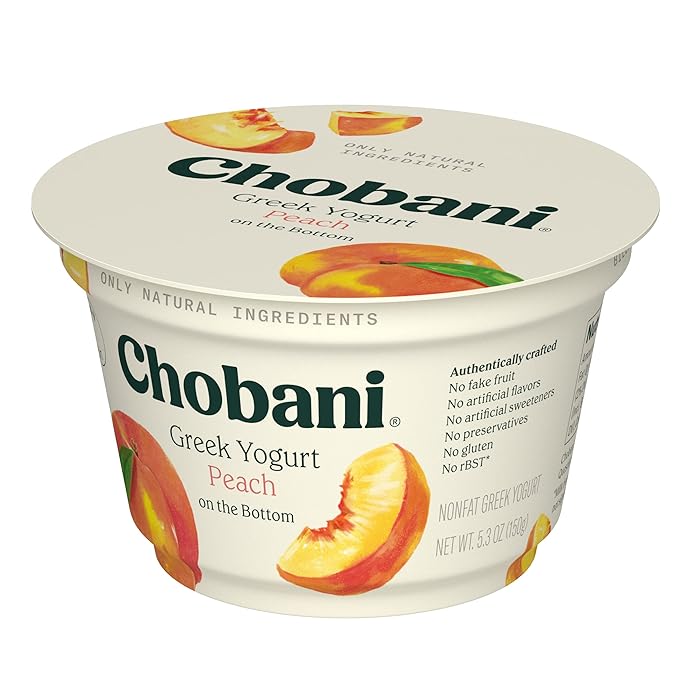 Chobani® Non-Fat Greek Yogurt Peach on the Bottom, 5.3 oz