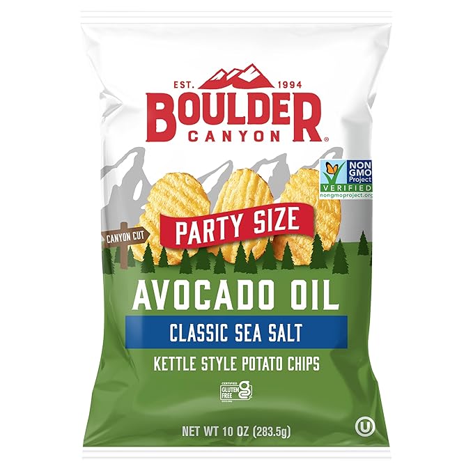 Boulder Canyon Classic Sea Salt Avocado Oil Kettle Chips, 10 oz