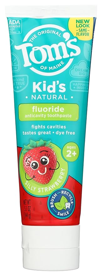 Tom's Of Maine Kid's Natural Fluoride Anticavity Toothpaste Silly Strawberry, 5.1 oz