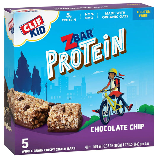 CLIF Kid Zbar Chocolate Chip Snack Bars, 5 Count