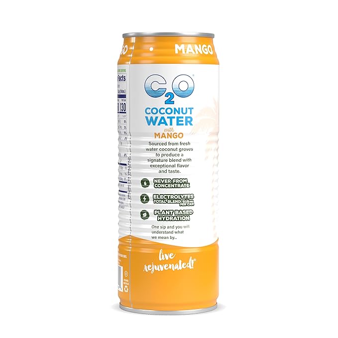 C2O Pure Coconut Water with Mango, 17.5 oz