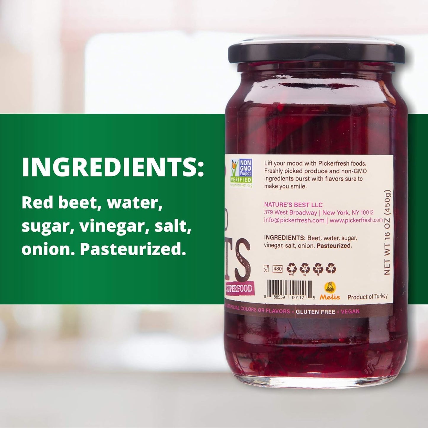 Pickerfresh Pickled Beets, 16 oz