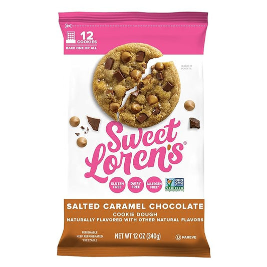 Sweet Lorens Salted Caramel Chocolate Cookie Dough, 12 oz