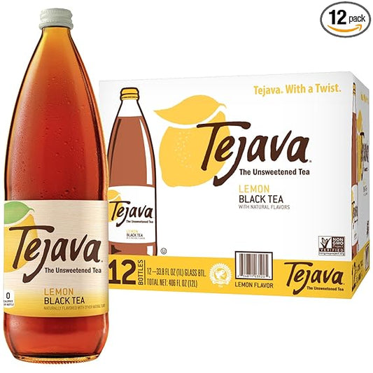 Tejava Unsweetened Lemon Black Tea, 1 L