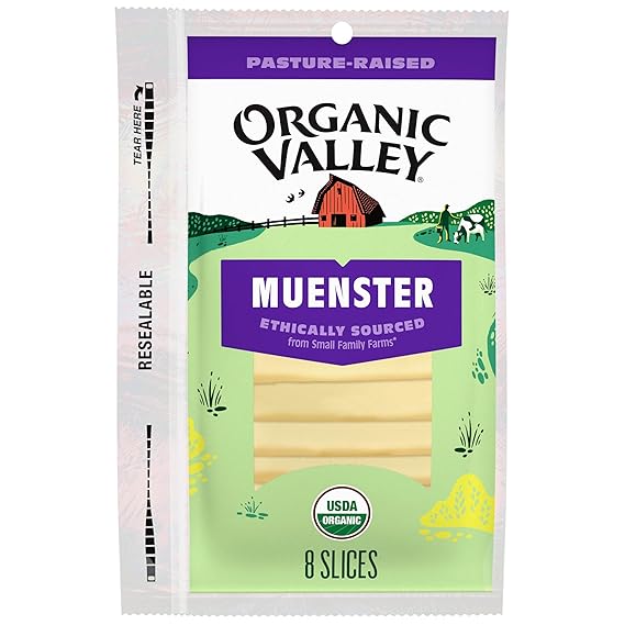 Organic Valley Organic Muenster Cheese Slices, 6 oz