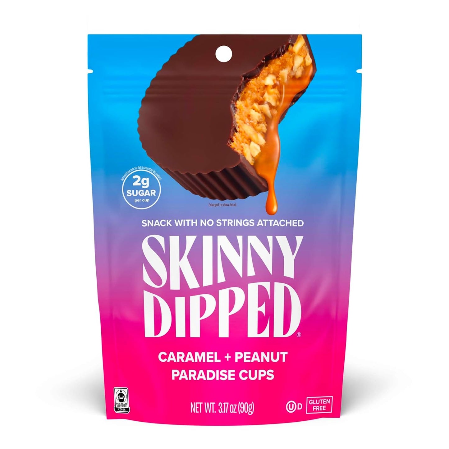 Skinny Dipped Cups Caramel Peanut Paradise, 3.17 oz