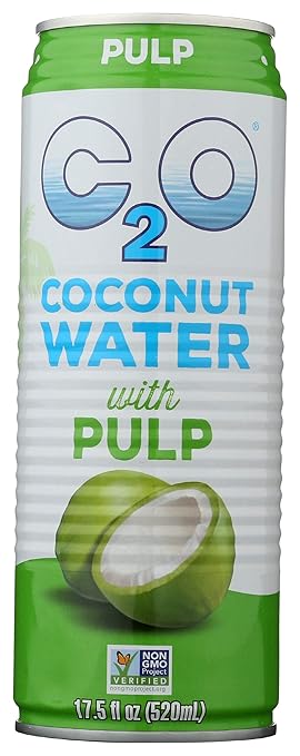 C2O Pure Coconut Water with Pulp, 17.5 oz