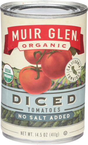 Muir Glen Organic No Salt Added Diced Tomatoes, 14.5 oz