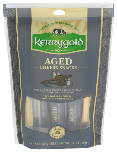 Kerrygold Grass-fed Aged Irish Cheddar Cheese Sticks, 6 oz