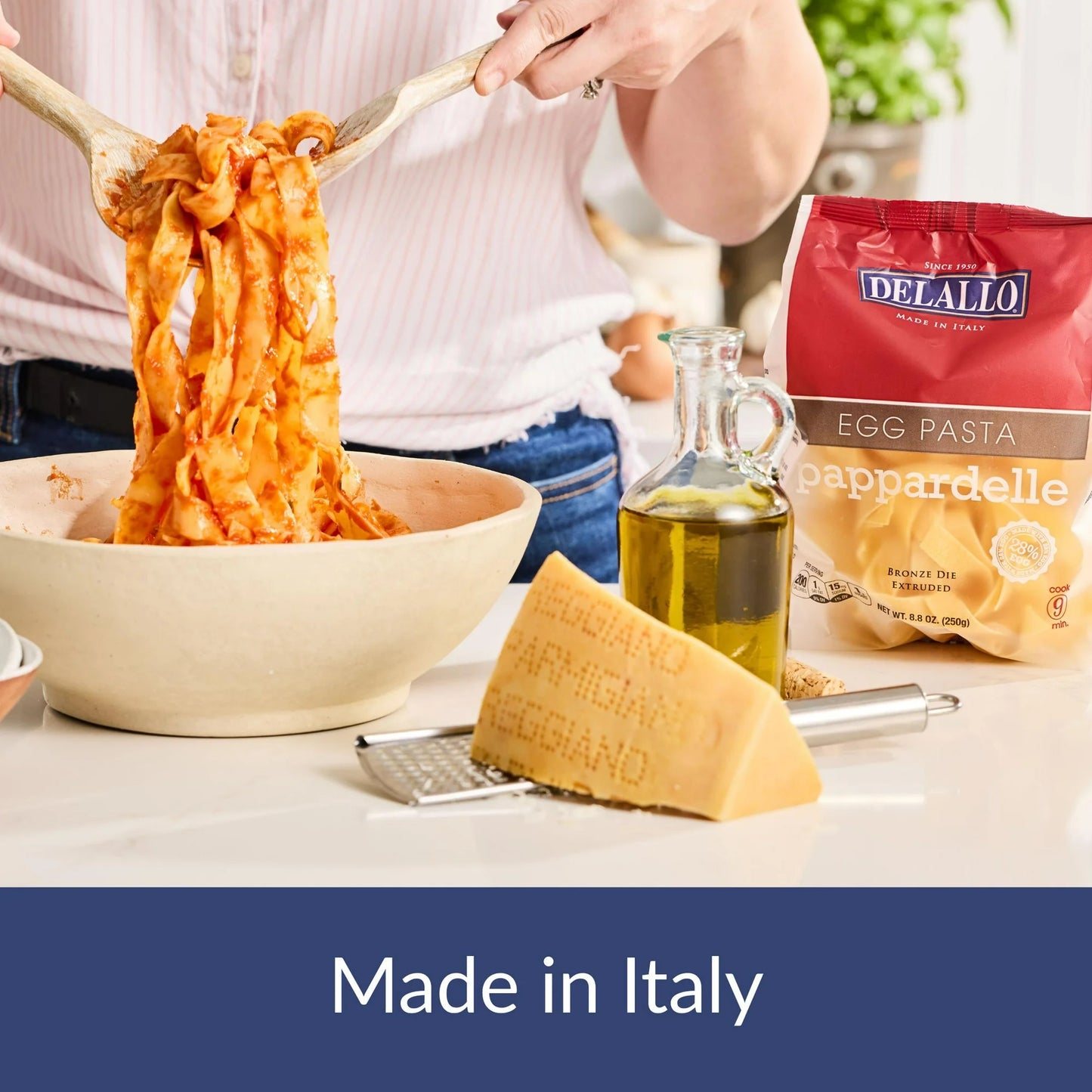 Delallo Egg Pappardelle Pasta, 8.8 oz