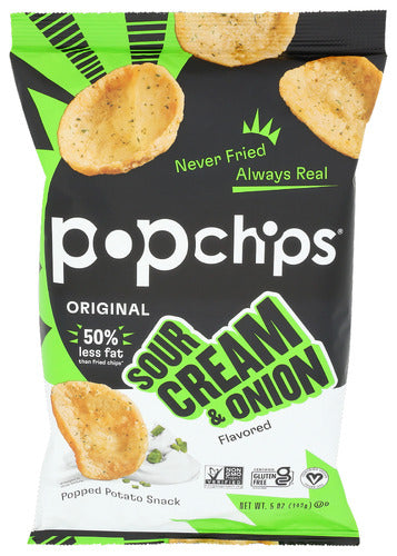 Popchips Original Sour Cream & Onion Chips, 5 oz