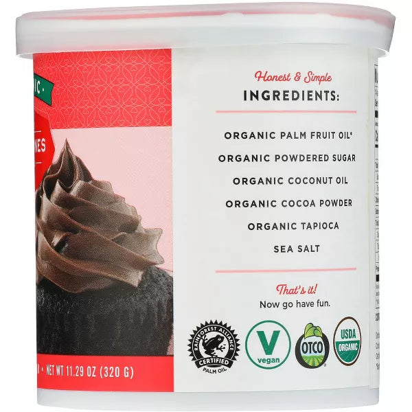 Miss Jones Baking Co Organic Chocolate Frosting, 11.29 oz