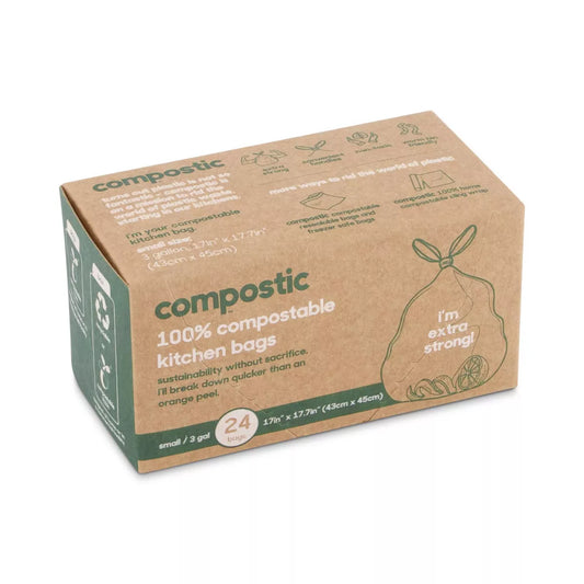 Compostic Compostable Kitchen Bags, 24 Count