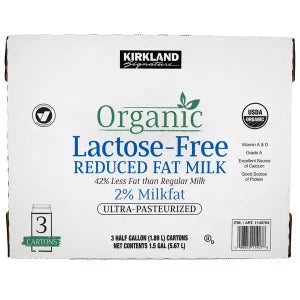 Kirkland Signature Organic Lactose Free Milk 3 ct, 64 fl oz