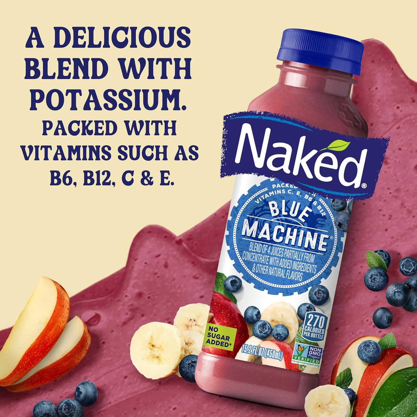 Naked Blue Machine Juice, 15.2 oz