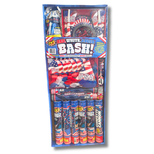 Red, White, & Blue Confetti & Streamer Cannons.