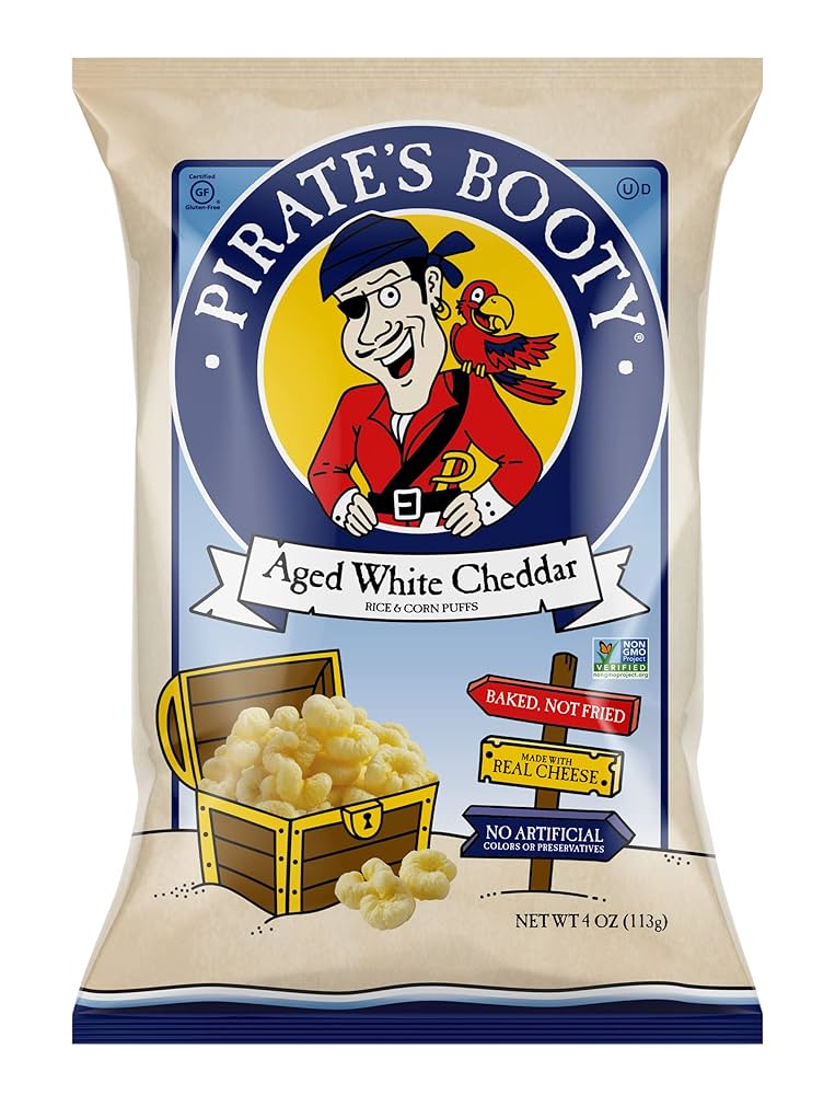 Pirate's Booty Aged White Cheddar Puffs 40 ct, 0.5 oz