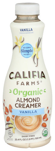 Califia Farms Organic Vanilla Almond Creamer, 25.4 oz