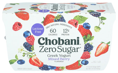 Chobani® Zero Sugar* Mixed Berry, 21.2 oz