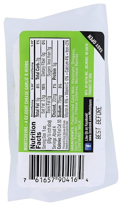 Montchevre Garlic & Herb Goat Cheese Log, 4 oz