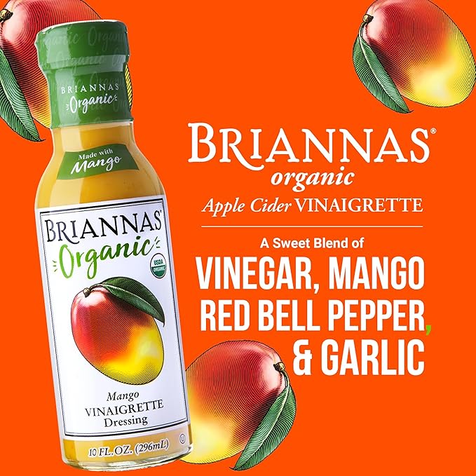 Brianna's Organic Tropical Mango Vinaigrette Dressing, 10 oz