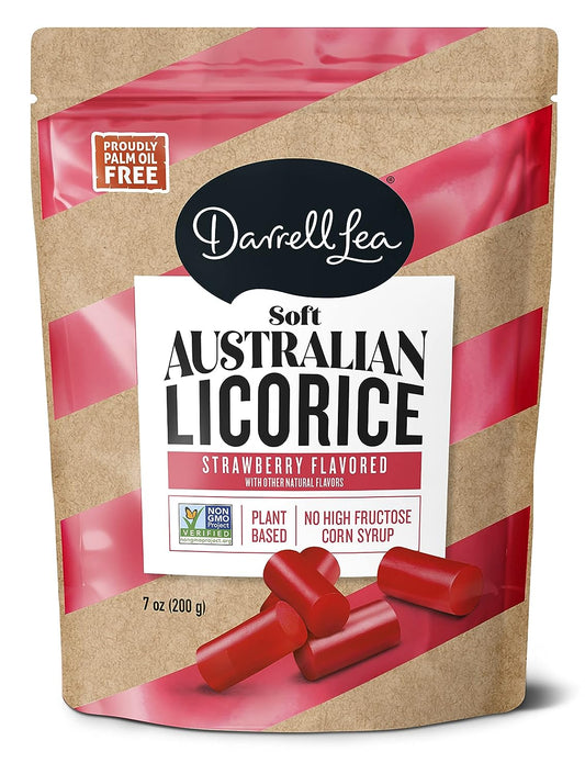 Darrell Lea Soft Strawberry Flavor Australian Licorice, 7 oz