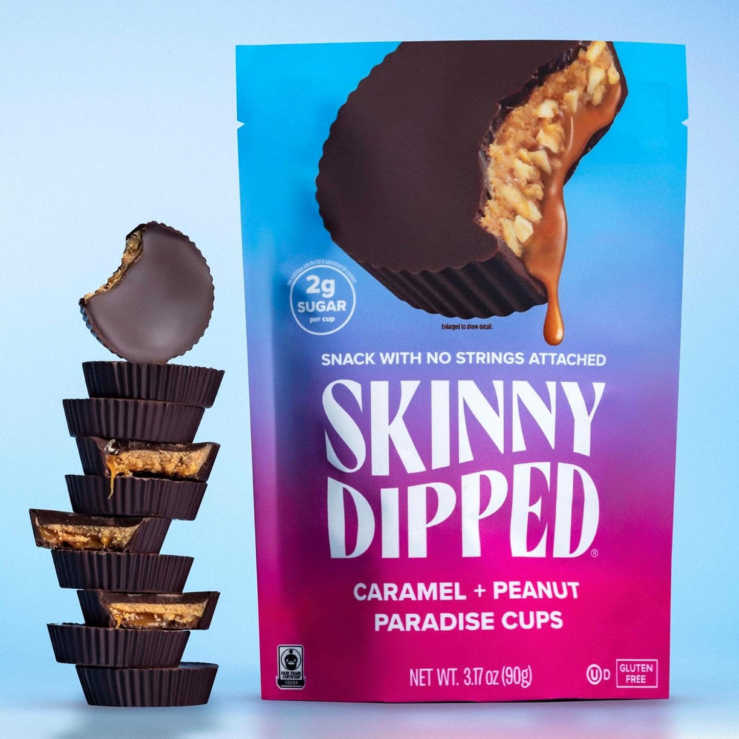 Skinny Dipped Cups Caramel Peanut Paradise, 3.17 oz