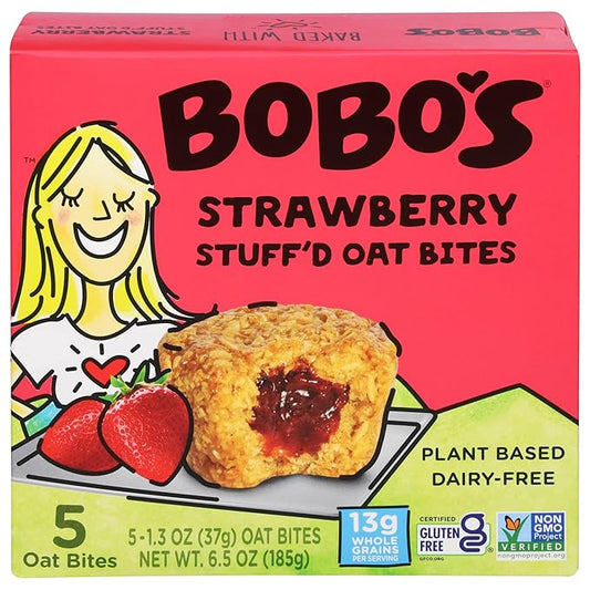 Bobo's Oat Bars Strawberry Stuff'd Oat Bites, 5 Count