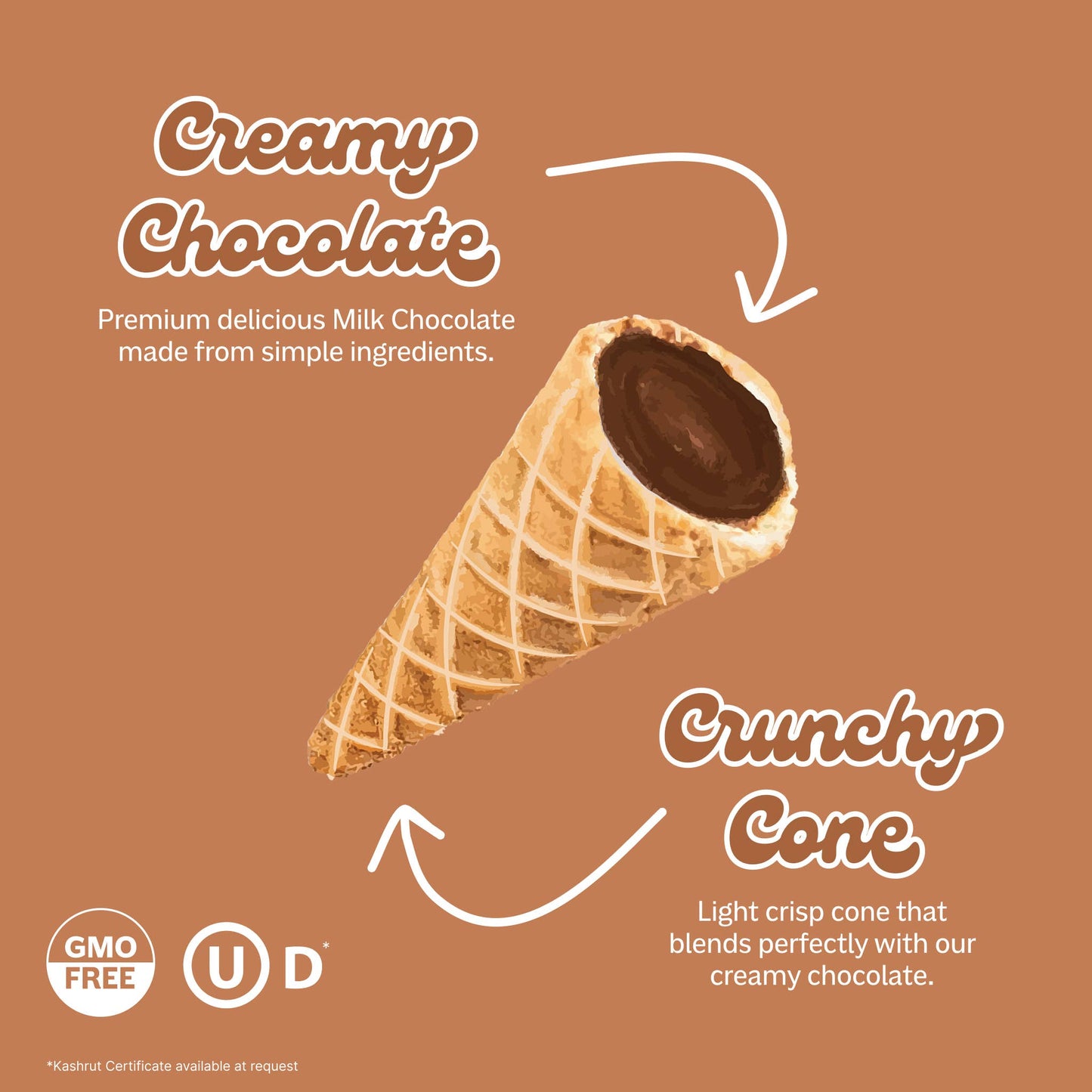 Muddy Bites Milk Chocolate Bite-Sized Waffle Cones Snacks, 2.33 oz