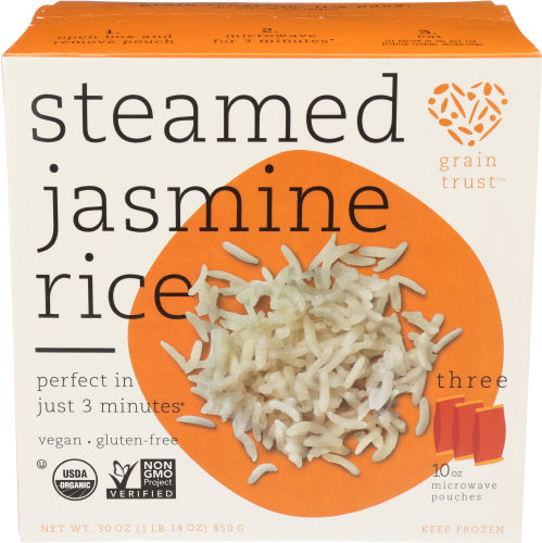 Grain Trust Rice Steamed Jasmine, 30 oz