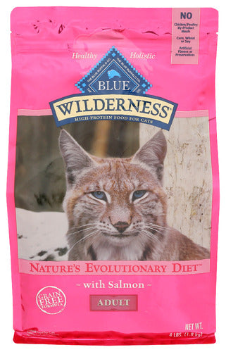 Blue Buffalo Wilderness High Protein Natural Adult Dry Cat Food with Salmon, 4 lbs