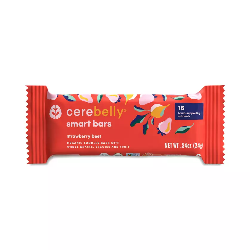 Cerebelly, Smart Bar, Organic Strawberry & Beet