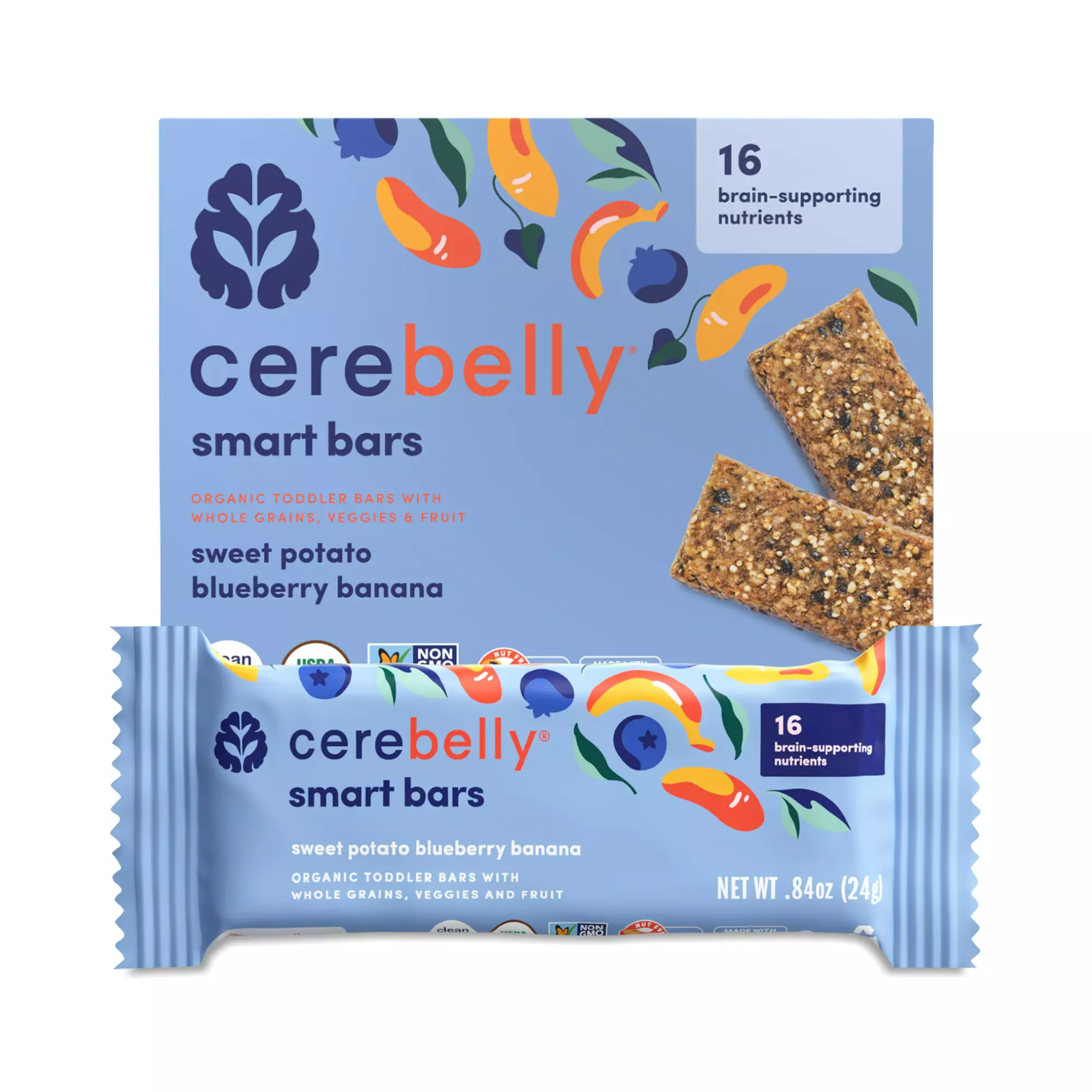 Cerebelly, Smart Bar, Organic Blueberry, Banana & Sweet Potato – Veruca ...