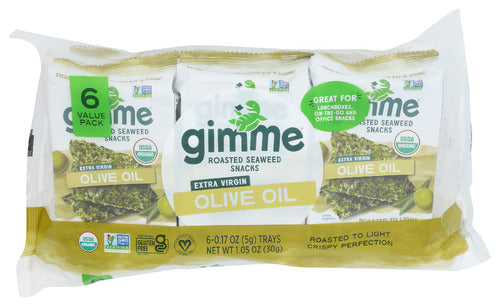 Gimme Roasted Seaweed Snacks Extra Virgin Olive Oil, 1.05 oz