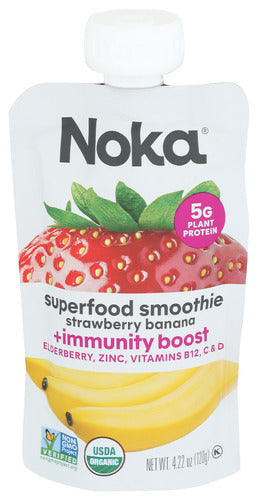 Noka Strawberry Banana Smoothie, 4.22 oz