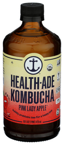 Health-Ade Organic Vegan Pink Lady Apple Kombucha, 16 oz