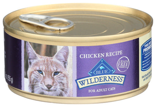 Blue Buffalo Wilderness Natural Adult Pate Wet Cat Food with Chicken Recipe, 5.5 oz