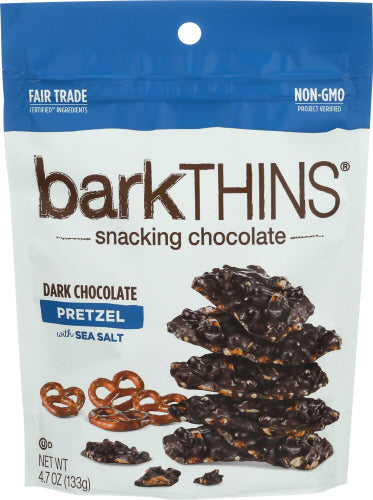 Barkthins Dark Chocolate Covered Pretzels w/ Sea Salt Snacking Chocolate, 4.7 oz