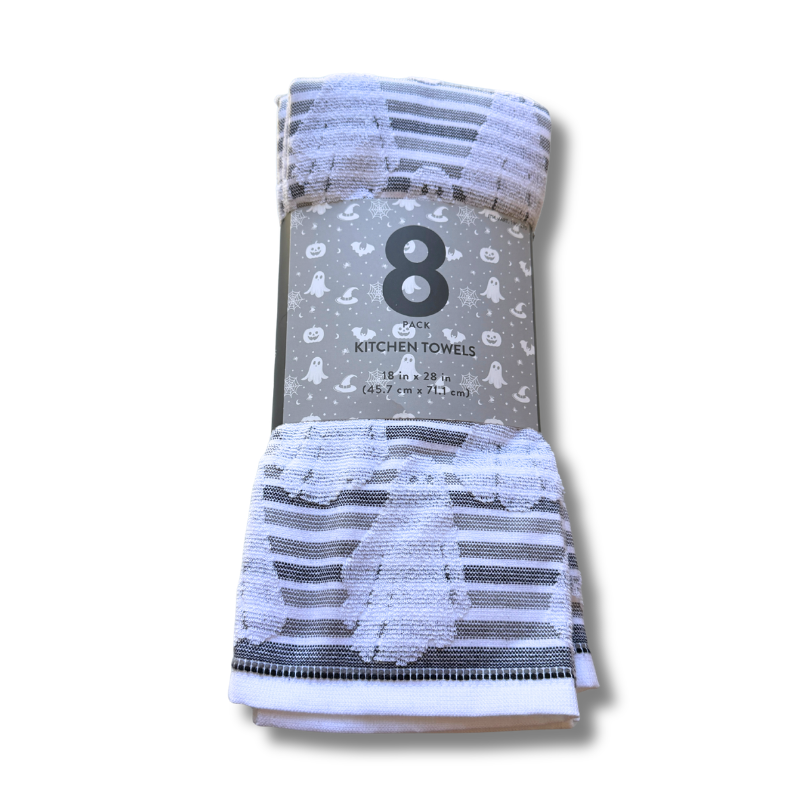 Fall and Halloween Kitchen Towels, 8 pack, 18 in x 28 in (multiple colors)