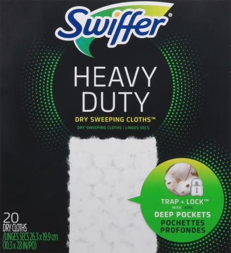 Swiffer Sweeper Heavy Duty Multi-Surface Dry Cloth Refills, 20 Count