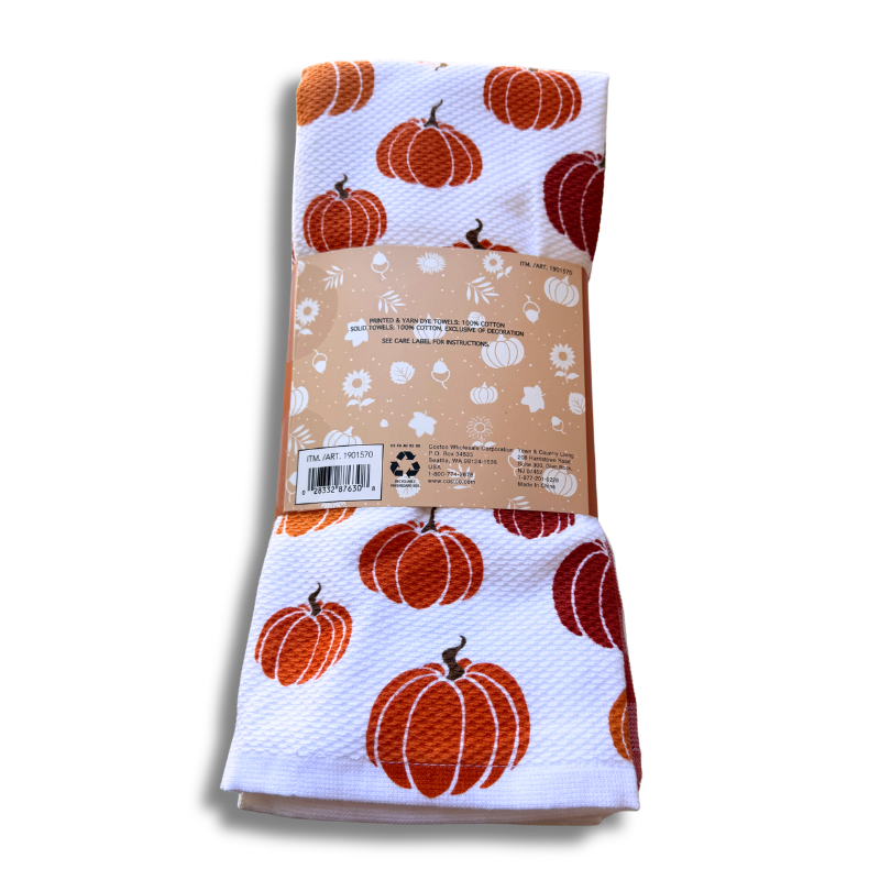 Fall and Halloween Kitchen Towels, 8 pack, 18 in x 28 in (multiple colors)