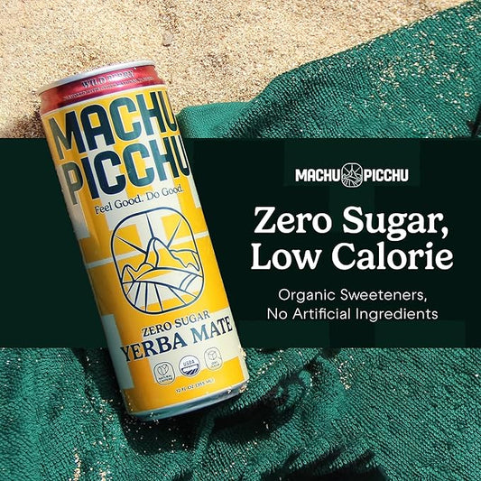 Machu Picchu Organic Zero Sugar Wild Berry Yerba Mate, 12 oz