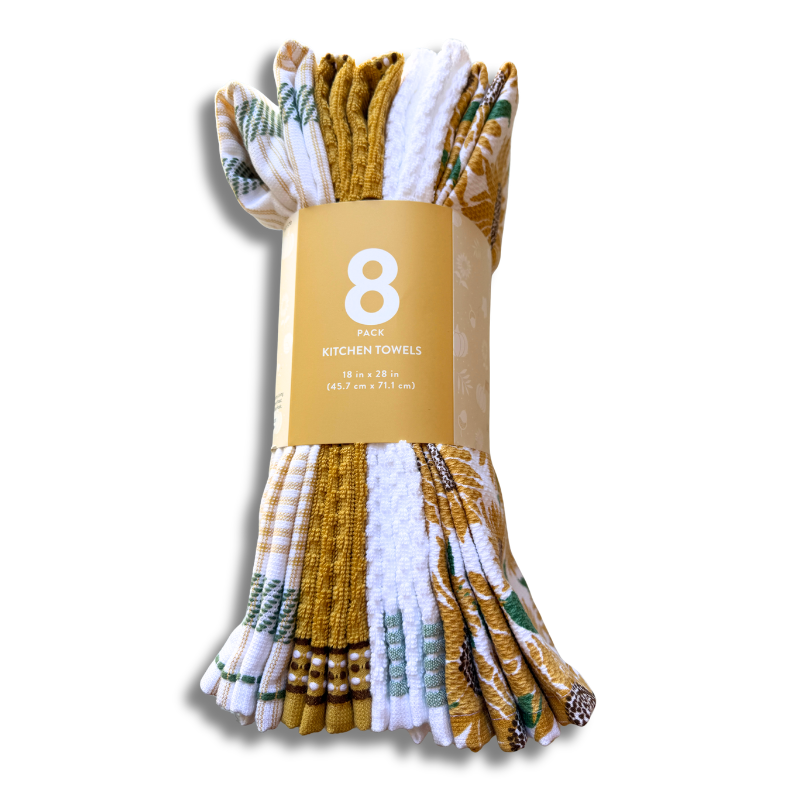 Fall and Halloween Kitchen Towels, 8 pack, 18 in x 28 in (multiple colors)