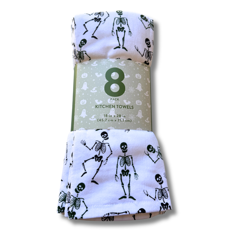 Fall and Halloween Kitchen Towels, 8 pack, 18 in x 28 in (multiple colors)