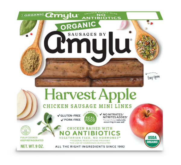 Amylu Harvest Apple Mini Chicken Links Organic, 9 oz